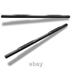 Defective For 01-14 Silverado/sierra Crew Cab 4 Oval Side Step Bars Matte Blk