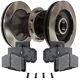 Disc Brake & Pad Kit For 1995-00 Chevy C3500 Front Lh Rh Semi-metallic Pads