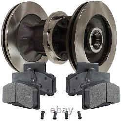 Disc Brake & Pad Kit For 1995-00 Chevy C3500 Front LH RH Semi-Metallic Pads
