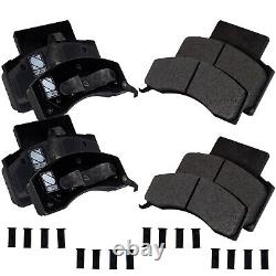 Disc Brake & Pad Kit For 1995-00 Chevy C3500 Front LH RH Semi-Metallic Pads