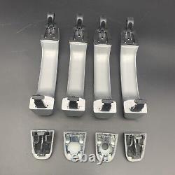 Door Handle Set For 2014-18 Silverado Sierra Crew Cab Silver Ice