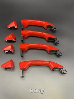 Door Handle Set For 2015-18 Silverado Sierra Crew Cab G7C Pull Me Over Red