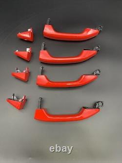 Door Handle Set For 2015-18 Silverado Sierra Crew Cab G7C Pull Me Over Red