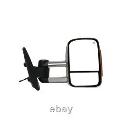 Driver and Passenger Tow Mirrors Power Heated Chrome Pair 2 for GMC Sierra 1500