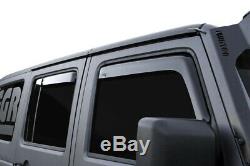 EGR 2015-17 Chevy Silverado GMC Sierra Crew Window Vent Visors In-Channel 4 Pc