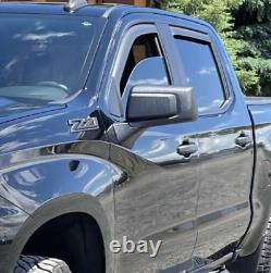 EGR Matte In-Channel Rain Guards for 2019-2024 Silverado & GMC Sierra Crew Cab