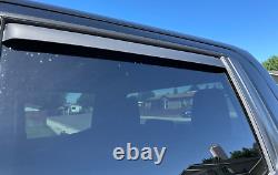 EGR Matte In-Channel Rain Guards for 2019-2024 Silverado & GMC Sierra Crew Cab