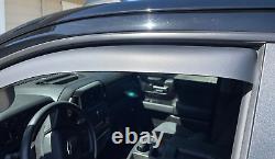 EGR Matte In-Channel Rain Guards for 2019-2024 Silverado & GMC Sierra Crew Cab