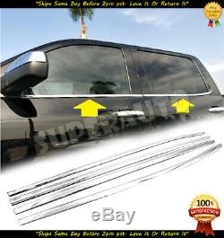 FOR 2014-18 Chevrolet Silverado CREW Window Sill+LTZ Chrome Handle Trim Cover