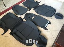 Factory OEM Replacement Black Cloth Seat Covers 2016-2018 Silverado Sierra Crew