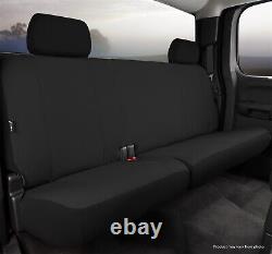 Fia Rear Seat Covers Black Polycotton for 19-23 Silverado Sierra Crew Cab