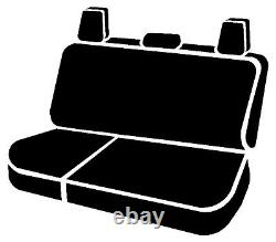 Fia Rear Seat Covers Black Polycotton for 19-23 Silverado Sierra Crew Cab