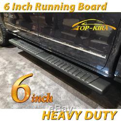 Fit 01-18 Chevy Silverado Crew Cab 6 Running Boards Side Step Nerf Bar BLK H