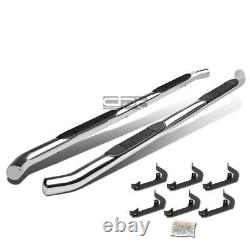 Fit 07-19 Silverado/Sierra Crew Cab Chrome 3 Side Step Nerf Bar Running Board