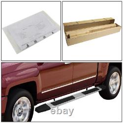 Fit 17-19 Silverado Sierra Crew Cab 6 Stainless Steel Step Bar Running Board