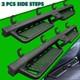 Fit 19-25 Silverado/sierra 1500 Crew Cab Black Side Step Drop Bar Running Boards