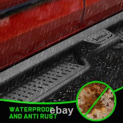 Fit 19-25 Silverado/Sierra 1500 Crew Cab Black Side Step Drop Bar Running Boards