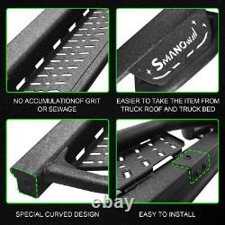 Fit 19-25 Silverado/Sierra 1500 Crew Cab Black Side Step Drop Bar Running Boards