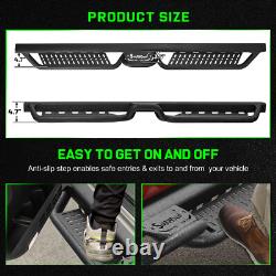 Fit 19-25 Silverado/Sierra 1500 Crew Cab Black Side Step Drop Bar Running Boards