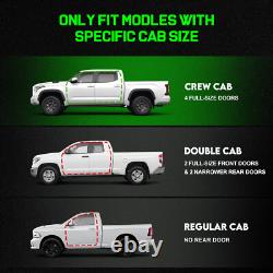 Fit 19-25 Silverado/Sierra 1500 Crew Cab Black Side Step Drop Bar Running Boards