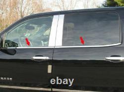 Fit 2014-2018 Chevy Silverado + GMC Sierra 1500 Crew Cab Stainless Window Sill