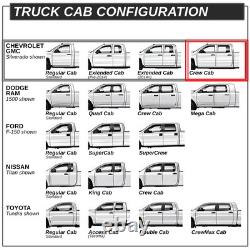 Fit 2017-2019 Silverado Sierra Crew Cab 6.25 Aluminum Extruded Running Boards