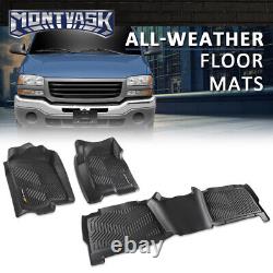 Fit For 1999-2006 Chevy Silverado/GMC Sierra Crew Cab TPE Floor Mats Liners