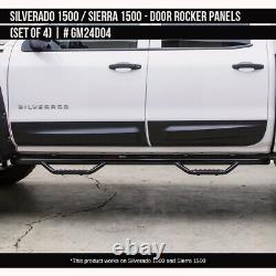 Fits 14-18 Silverado Sierra Crew Cab Air Design Door Rocker Panel Guards GM24D04