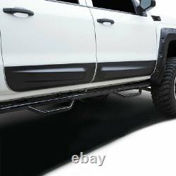 Fits 14-18 Silverado Sierra Crew Cab Air Design Rocker Panel Door Guards GM24D04