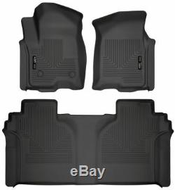 Fits 19-20 Silverado 1500 Crew Cab Husky Liners WeatherBeater Floor Mats 94021