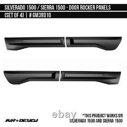 Fits 19-24 Silverado Sierra 1500 Crew Cab Air Design Door Rocker Guards GM39D10