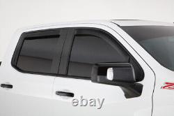Fits 19-24 Silverado Sierra Crew Cab GTS Smoke Side Window Deflectors 4pc 85541