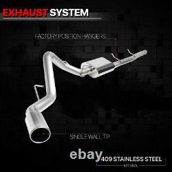 Fits 2007-2013 Silverado/Sierra 1500CREWithEXT CAB 4 ROLLED TIPCatback Exhaust