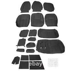 Fits Chevy Silverado GMC Sierra Crew Cab 07-13 Replacement Full Set Seat Covers