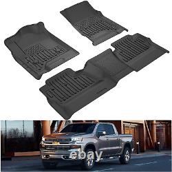 Floor Mats Compatible for 2014-2018 Chevy Silverado/Gmc Sierra 1500 Crew Cab, 20