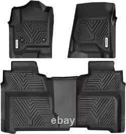 Floor Mats Compatible with 2014-2018 Chevy Silverado/Gmc Sierra 1500 Crew Cab, 2