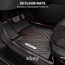 Floor Mats Compatible with 2014-2018 Chevy Silverado/Gmc Sierra 1500 Crew Cab, 2