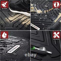 Floor Mats Compatible with 2014-2018 Chevy Silverado/Gmc Sierra 1500 Crew Cab, 2