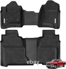 Floor Mats Compatible with 2014-2018 Silverado/Sierra 1500, 2015-2019 2500HD/350