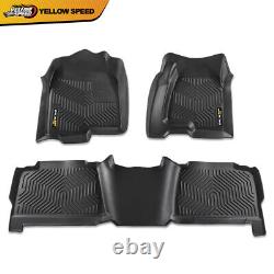 Floor Mats Fit For 1999-2006 Chevy Silverado/GMC Sierra Crew Cab TPE Liners