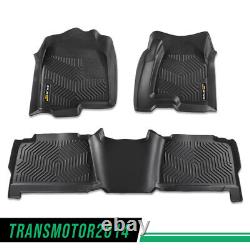 Floor Mats Fit For 1999-2006 Chevy Silverado/GMC Sierra Crew Cab TPE Liners
