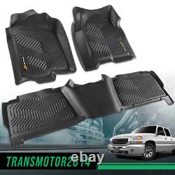 Floor Mats Fit For 1999-2006 Chevy Silverado/GMC Sierra Crew Cab TPE Liners