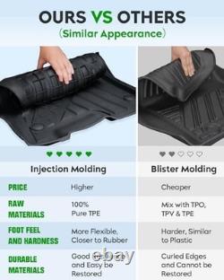 Floor Mats Fit for Chevy Silverado/GMC Sierra 1500 Crew Cab 2014-2018