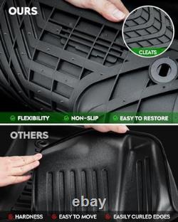 Floor Mats Fit for Chevy Silverado/GMC Sierra 1500 Crew Cab 2014-2018