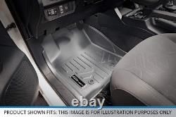 Floor Mats Liner Set Grey for 99-07 Silverado/Sierra 1500/2500/3500 Crew Cab / 2