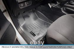 Floor Mats Liner Set Grey for 99-07 Silverado/Sierra 1500/2500/3500 Crew Cab / 2
