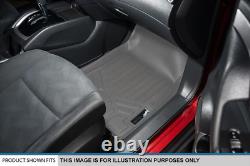 Floor Mats Liner Set Grey for 99-07 Silverado/Sierra 1500/2500/3500 Crew Cab / 2