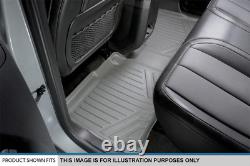 Floor Mats Liner Set Grey for 99-07 Silverado/Sierra 1500/2500/3500 Crew Cab / 2