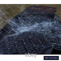 Floor Mats Liner fits 2014-2018 Silverado/Sierra 1500 2500HD 3500HD Crew Cab 3D