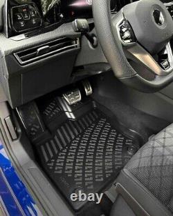 Floor Mats Liner fits 2014-2018 Silverado/Sierra 1500 2500HD 3500HD Crew Cab 3D